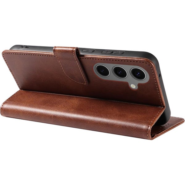 Galaxy S26+ (2026) Flip Wallet Case - Brown 3 Card Slots - Cash Compartment - Carousel 2