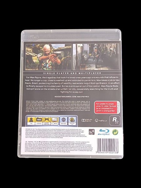 RockStar Games Max Payne 3 PS3 *Mint *Complete Carousel 3
