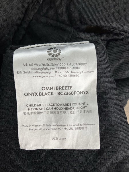 Ergobaby Omni Breeze Baby Carrier - Onyx Black Carousel 4