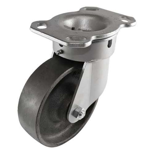 Easyroll 150mm Swivel Plate Mount TH Castor Cast Iron 910kg (Each) Carousel 1