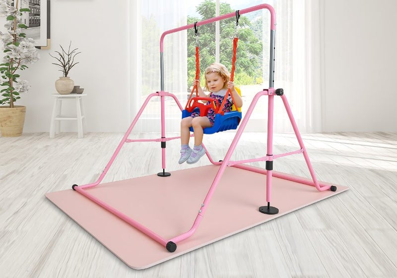 Kids Gymnastics Bar Training Climbing Frame Workout Carousel 2