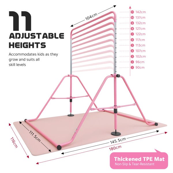 Kids Gymnastics Bar Training Climbing Frame Workout Carousel 12