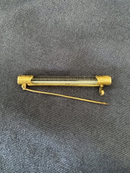 Antique 9ct gold thermometer brooch Carousel 2