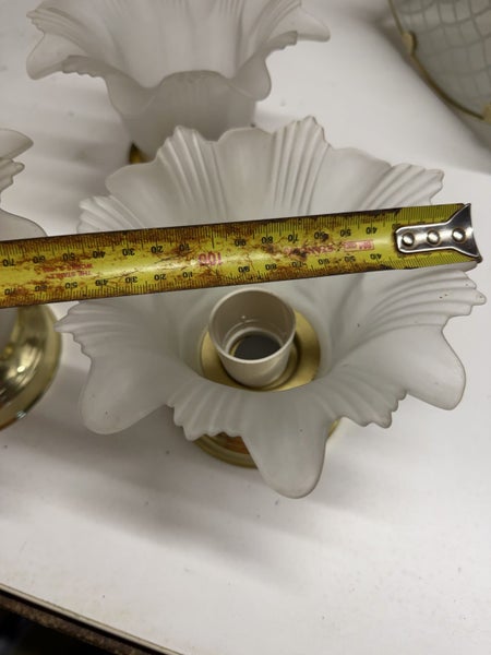 Vintage frosted glass light shade Carousel 4