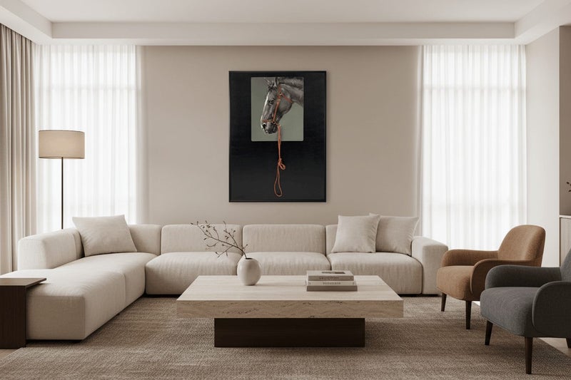 Brown Horse With Reins Canvas Carousel 2