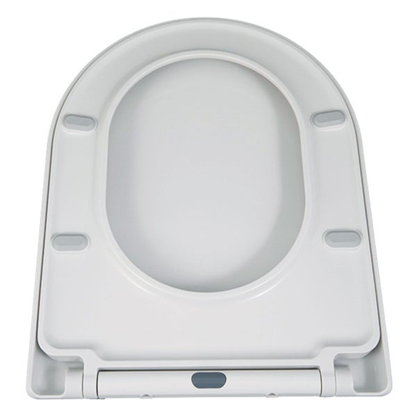 Replacement Toilet Seat D-SHAPE with Screws Soft Close, Quick Release Carousel 2