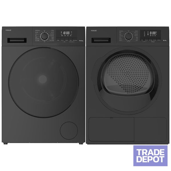 Breeze 10kg Washing Machine & 8kg Dryer - Black Combo Carousel 1