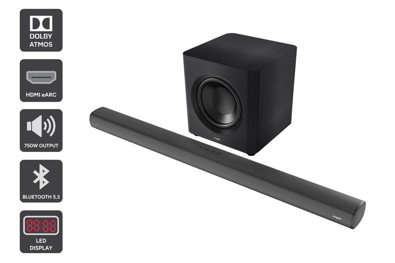 Kogan 7.1.2 Channel 750W Dolby Atmos Soundbar with Wireless Subwoofer Carousel 1