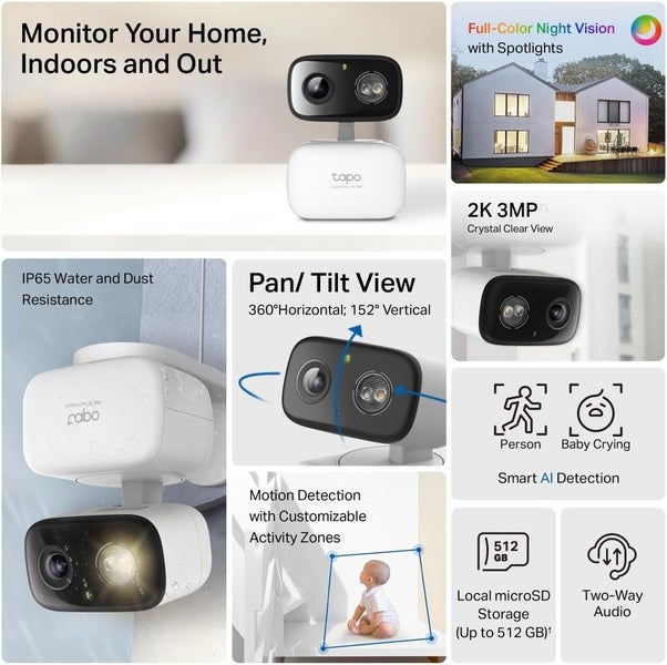 TP-LINK Tapo C216 2K Pan and Tilt Outdoor Wi-Fi Camera Carousel 2