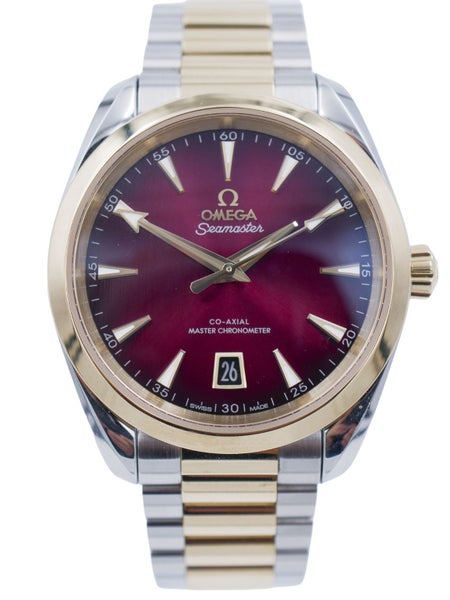 Omega Seamaster Aqua Terra MOONSHINE 18ct Gold & Steel Mens Wristwatch 220.20.38 Carousel 2