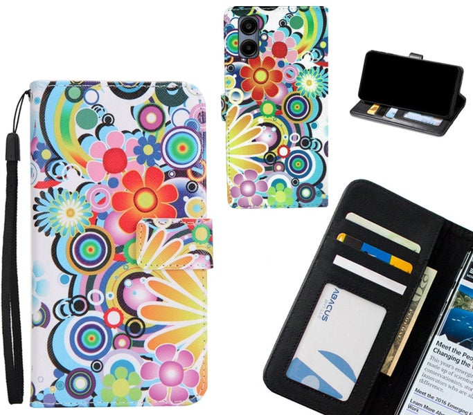 Samsung Galaxy A06 case 3 card leather wallet case printed ID Carousel 1