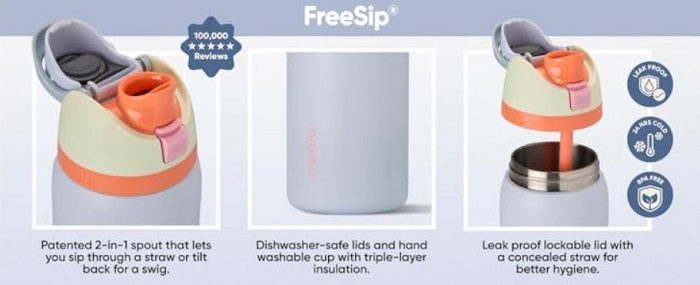 Owala FreeSip Insulated Stainless Steel Water Bottle 945ml Beach House +Afterpay Carousel 5