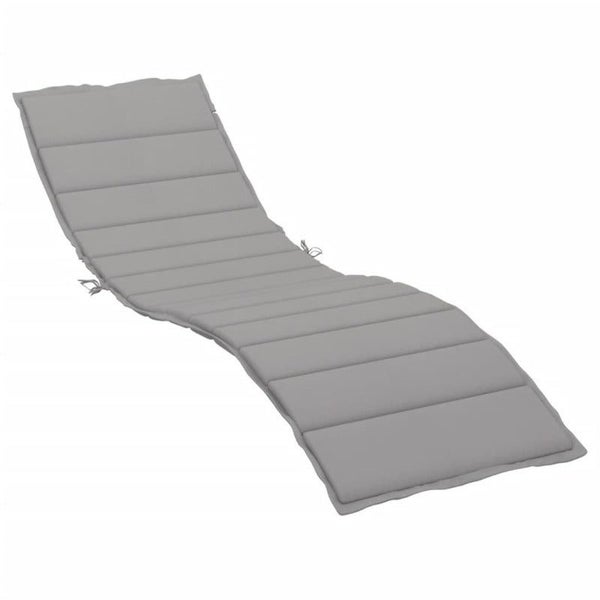 Vida Xl Sun Lounger Cushion Grey 200X50x3cm Oxford Fabric Carousel 1