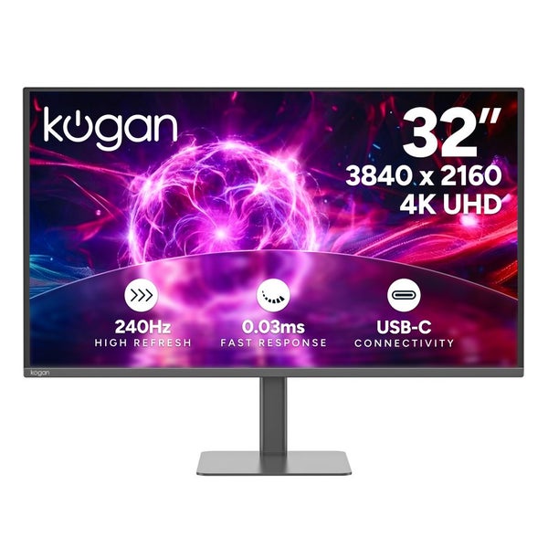 Kogan Omega 32" 4K UHD QD-OLED 240Hz 0.03ms USB-C Gaming Monitor (3840 x 2160), Carousel 1