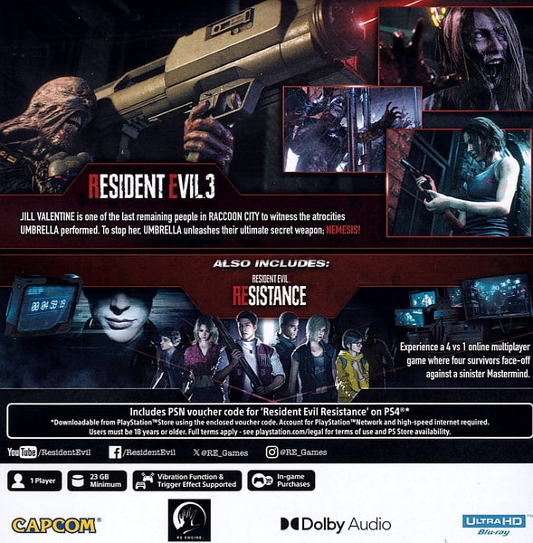 Resident Evil 3 PS5 Carousel 2