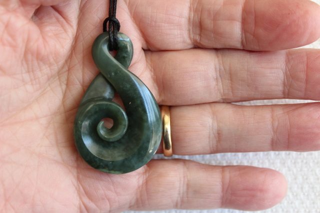 BEAUTIFUL KORU-TWIST ** INANGA FLOWER POUNAMU ** #47 Carousel 1