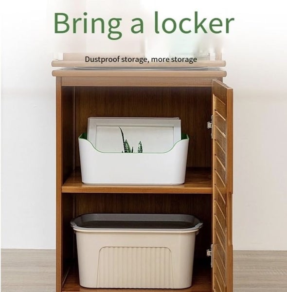 Bamboo Bookshelf 7 Tier 360 Degree Rotating Carousel 2