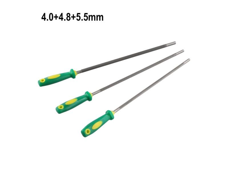 3pcs Round High Carbon Steel Chainsaw File Sharpener Carousel 1