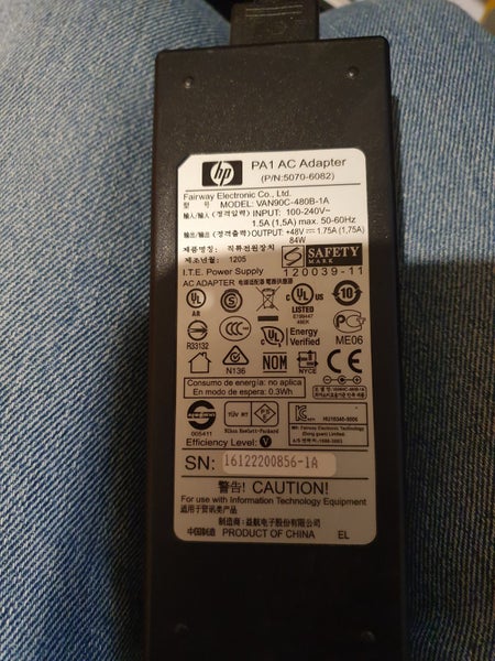 Genuine HP 48V 1.75A 84W AC Adapter HP 5070-6082 VAN90C-480B-1A PA1 Procurve Carousel 1