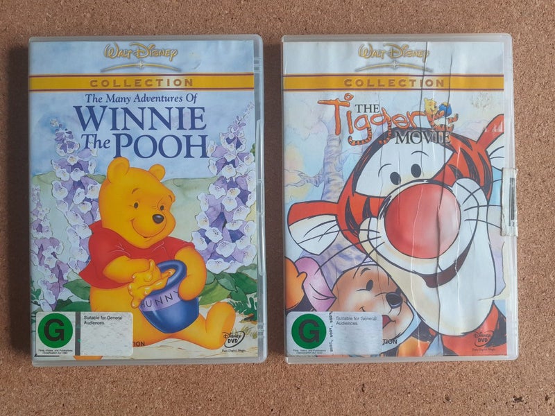 2x dvds. Winnie the Pooh and Tigger Movie.