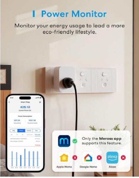 meross Mini Smart Plug with Energy Monitor, 10A 2 Pack Carousel 7