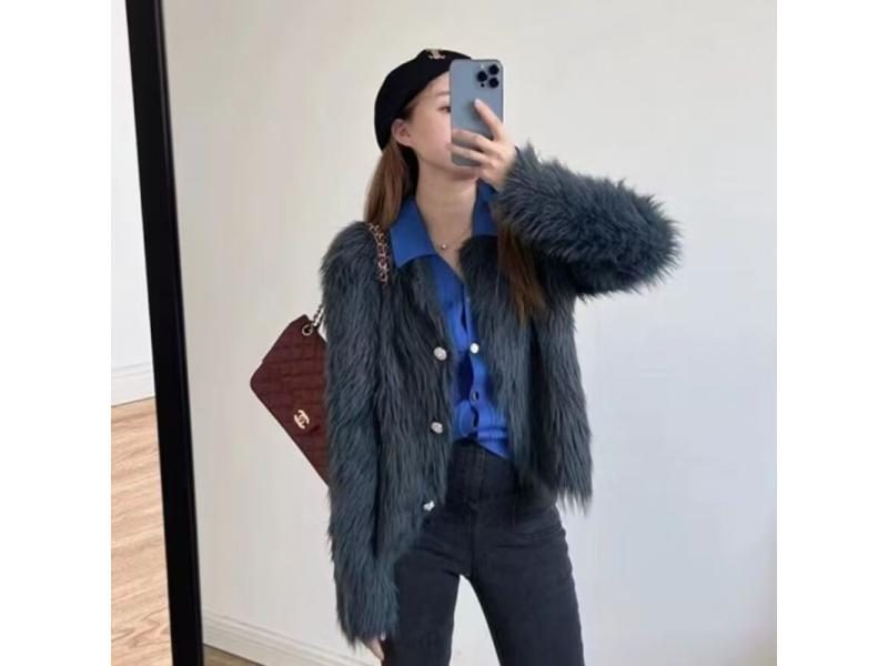 Women's Soft Imitation Mink Velvet Knitted Cardigan Coat Carousel 6