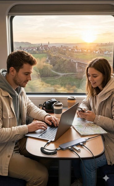 7 in 1 USB C Docking Station USB 3.0 Hub Type C Hub Adapter Carousel 8