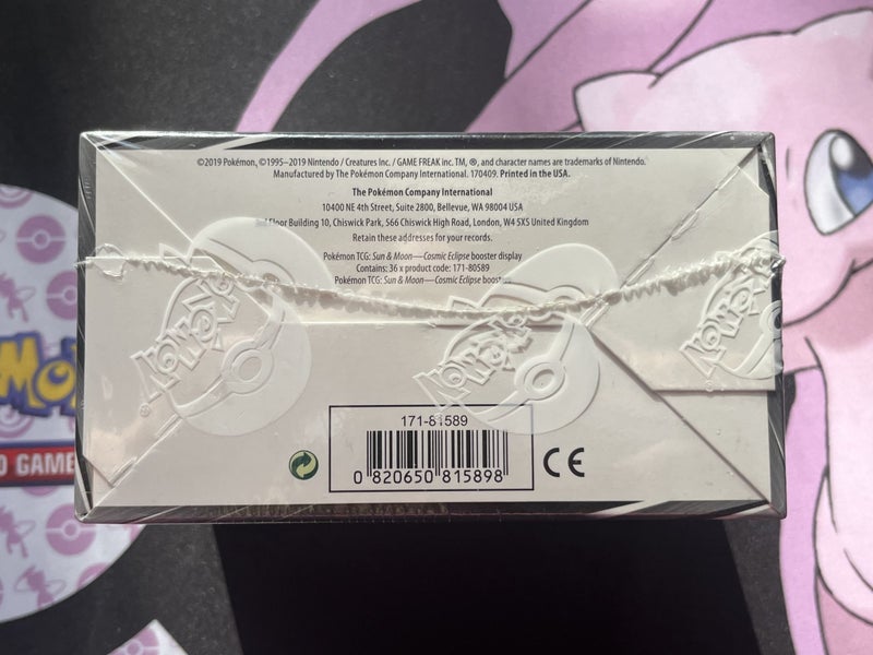 Pokemon Cosmic Eclipse Booster Box Factory Sealed with Acrylic Case Carousel 7