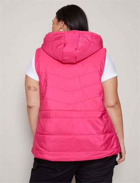 Autograph Pink Hooded Puffer Vest ~ Size 16-18 Carousel 2