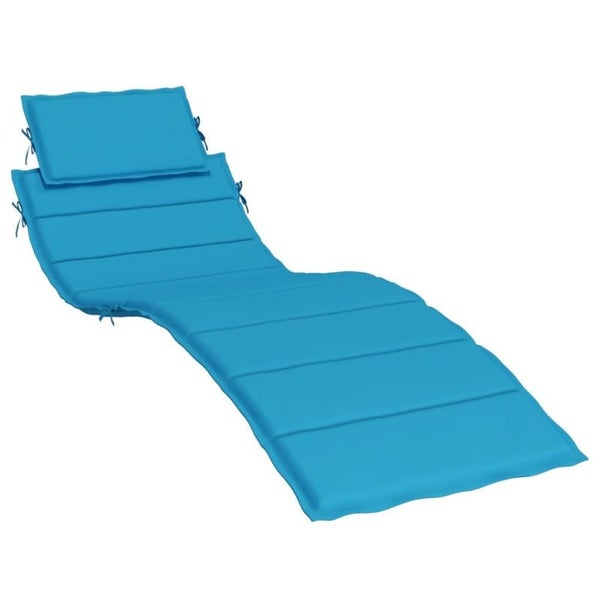 Vida Xl Sun Lounger Cushion Blue 186X58x3cm Oxford Fabric Carousel 1