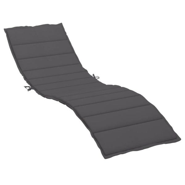 Vida Xl Sun Lounger Cushion Anthracite 200X70x3cm Oxford Fabric Carousel 1