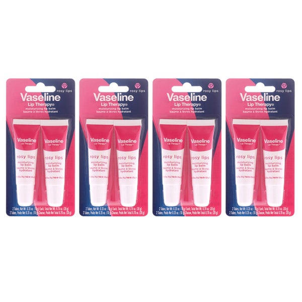 Vaseline Lip Therapy - Rosy Lips by Vaseline for Women - 2 x 0.35 oz Lip Balm... Carousel 1