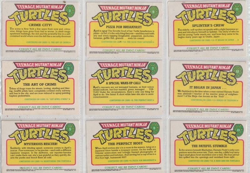 TEENAGE MUTANT NINJA TURTLES 54 FROM 88 CARDS ALL IN MINT CONDITION Carousel 2