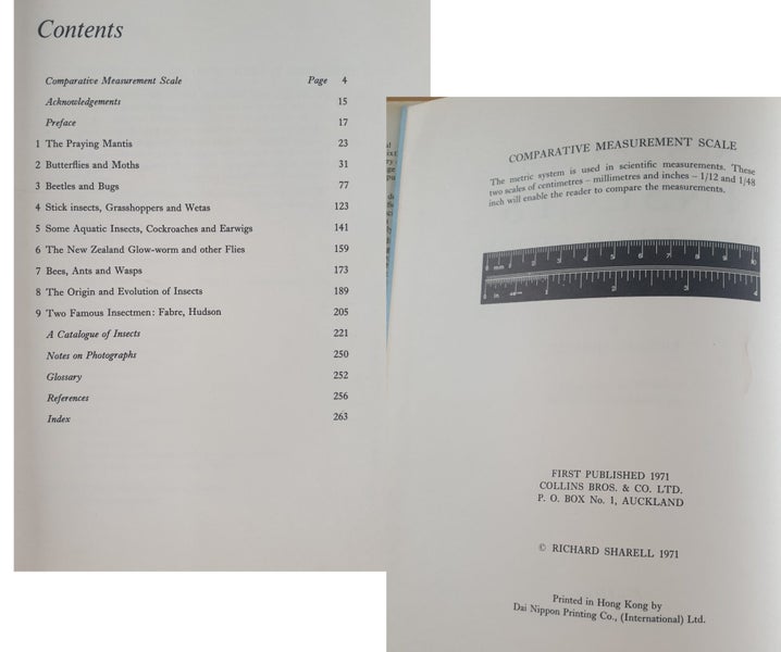 2 collectable informative books. NZ Insects. NZ Native Animals. 1971, 1954 Carousel 2