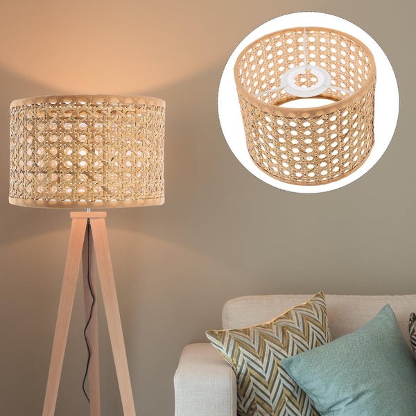 Lamp Shade E27/e14 Rattan Lampshade Rustic Table Lamp Shade Lamp Cover For Home Carousel 2