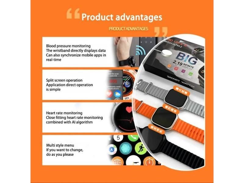 Smart Watch 49mm AMOLED Screen NFC Compass Waterproof For Apple Watch Carousel 7