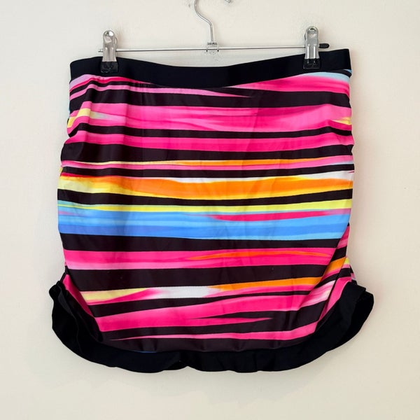 Brand Unknown | Waist 76cm Multicolored Stretch Striped Skirt Carousel 1
