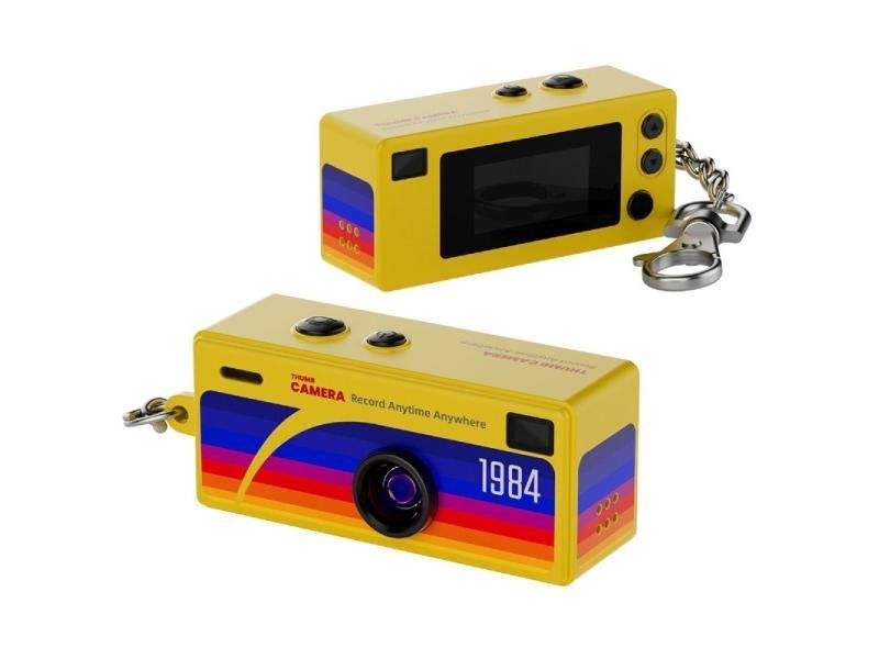 Mini 1080P Retro Cam Thumb Keychain Camera With Memory Card Carousel 1