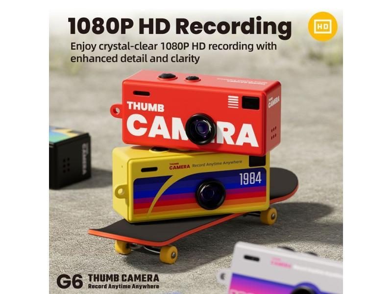 Mini 1080P Retro Cam Thumb Keychain Camera With Memory Card Carousel 2