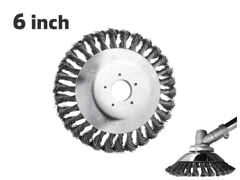 6 Inch Weed Eater Brush, Steel Wire Trimmer Head with Adapters Carousel 1