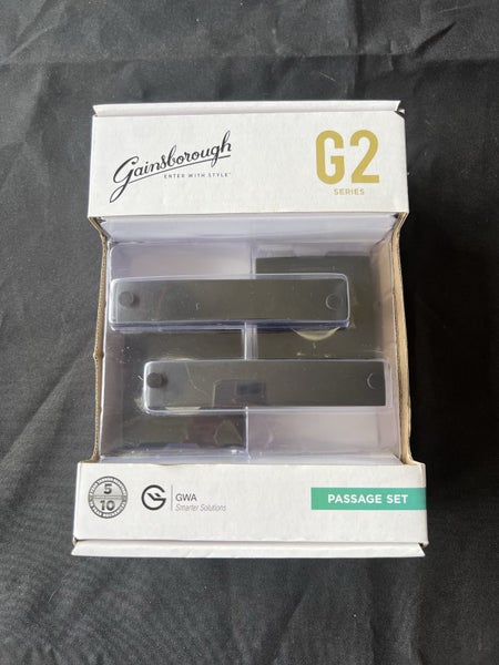 Black Gainsborough G2 Passage set door handles Carousel 1