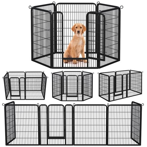12 Panels Heavy Duty Dog Pen Carousel 5