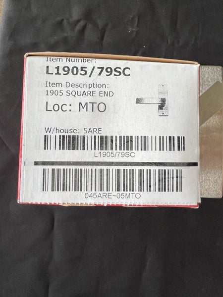 1905 SQUARE END PLATE WITH 59 LEVER Satin Chrome Carousel 2