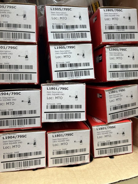 1905 SQUARE END PLATE WITH 59 LEVER Satin Chrome Carousel 3