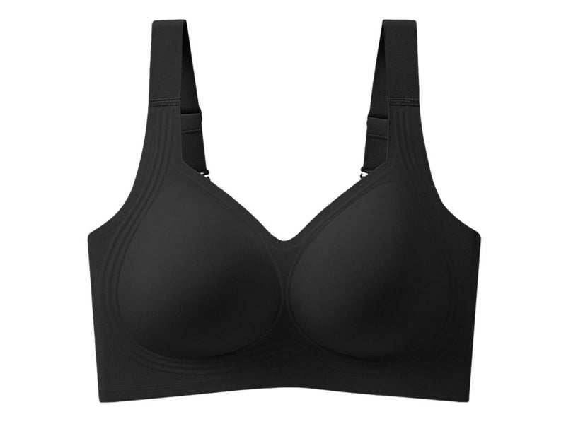 Seamless Wireless Plus Size Bra Full Coverage Support-Blk&2XL 2XL Carousel 2