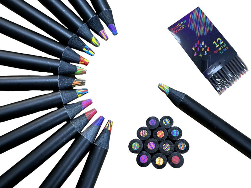 12Pcs Colors Rainbow Pencils Stocking Stuffers for Coloring Drawing Sketching Carousel 1