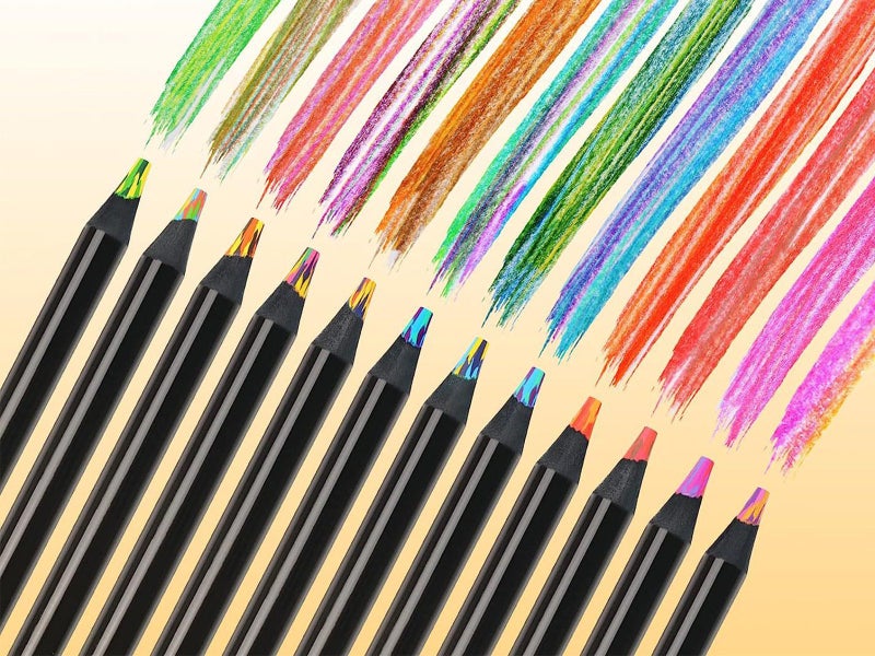 12Pcs Colors Rainbow Pencils Stocking Stuffers for Coloring Drawing Sketching Carousel 5