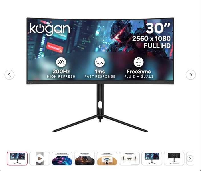Kogan Infinity 30" curved Ultrawide Gaming Monitor Carousel 5