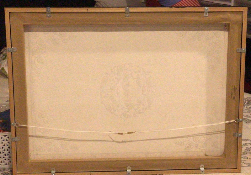 A painting of nine koi fish Ying-Yang symbol on Canvas Carousel 2