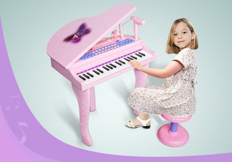 Kids Organ Keyboard Stool Play Set Carousel 2